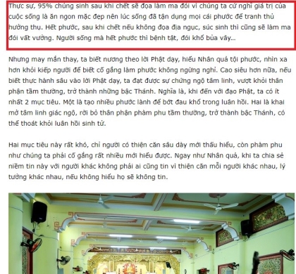 Có đúng 95% chúng sinh sau khi chết sẽ đọa làm ma đói ?